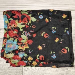 4/$20 Black Floral Scarf